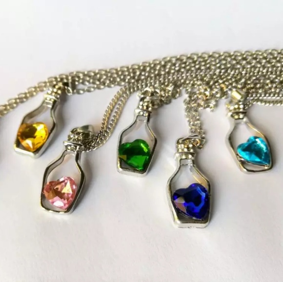 Purple crystal love drift pendant necklace - Picture 4 of 6